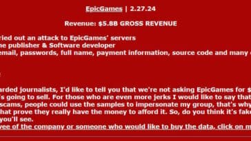 Epic Games commented on reports of hacking, and hackers turned to “stupid journalists”