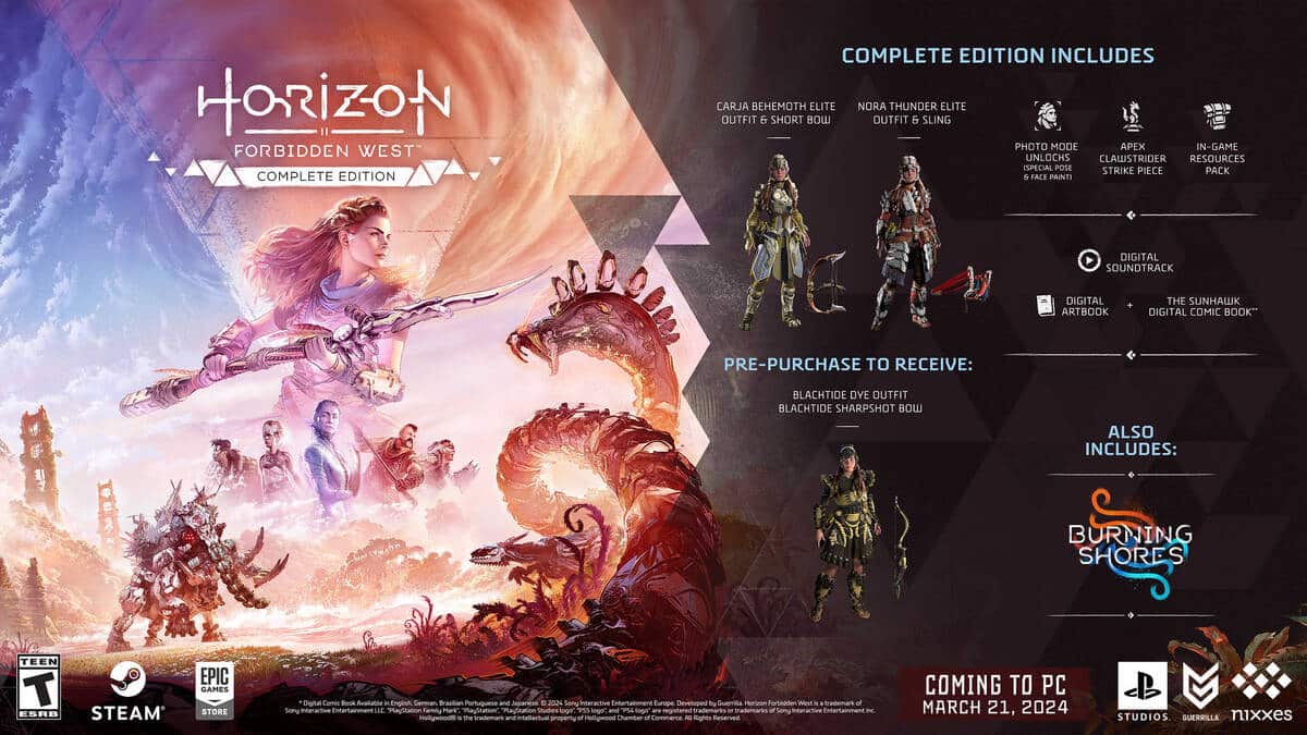 System requirements for the PC version of Horizon Forbidden West System requirements for the PC version of Horizon Forbidden West have been published
